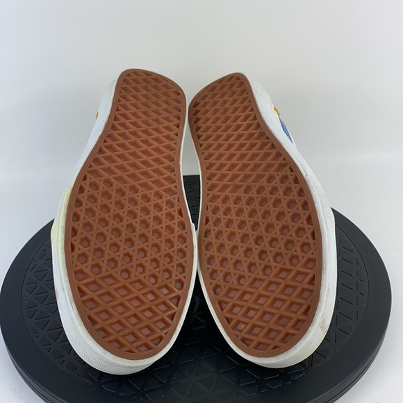 Vans Old Skool Yellow/Blue/White Suede Skate Shoes Women's Size 8 - Picture 10 of 12